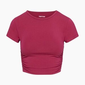 NWT aritzia tna Chill Malibu Cropped T-Shirt in port purple